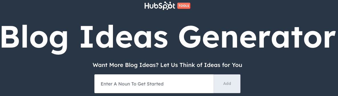 HubSpot - Idea Generation tool using generative AI