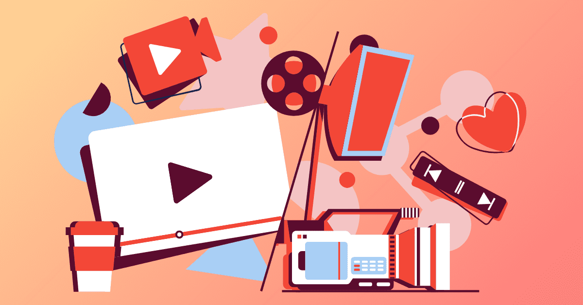 illustration of video editing tools used for video marketing