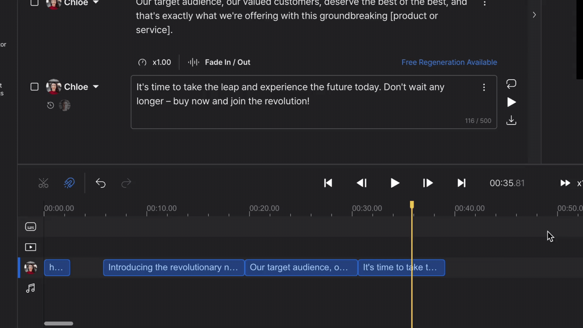 Using The Timeline Editor
